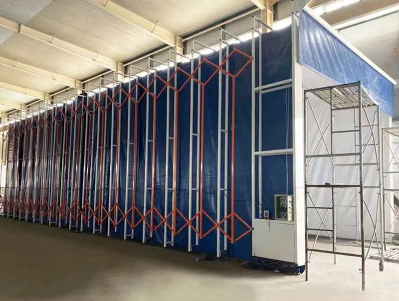 移动伸缩喷漆房